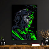 Ghost – Tactical Neon Skull Poster
